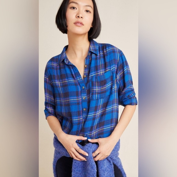 Anthropologie Tops - Anthropologie Isadora Button-Back Tunic Size Small